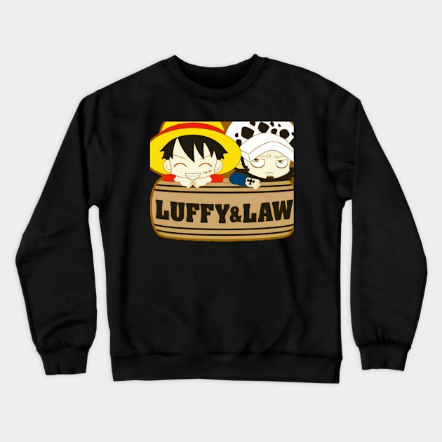 Luffy and law Crewneck Sweatshirt by Boiys